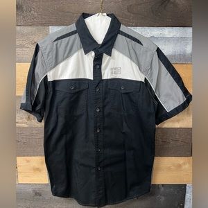 Harley Davidson mens size large button down short sleeve